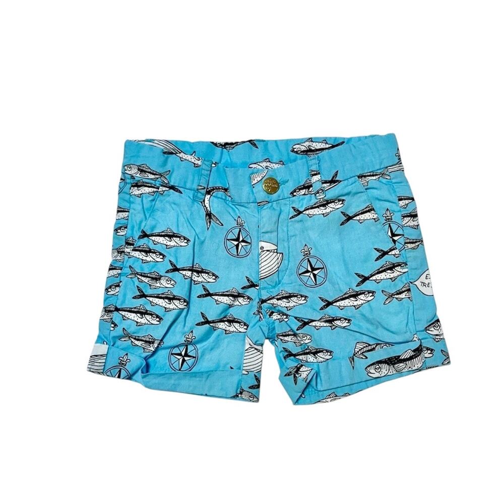 Mini Rodini Nautical Fish Shorts Size 9-18m